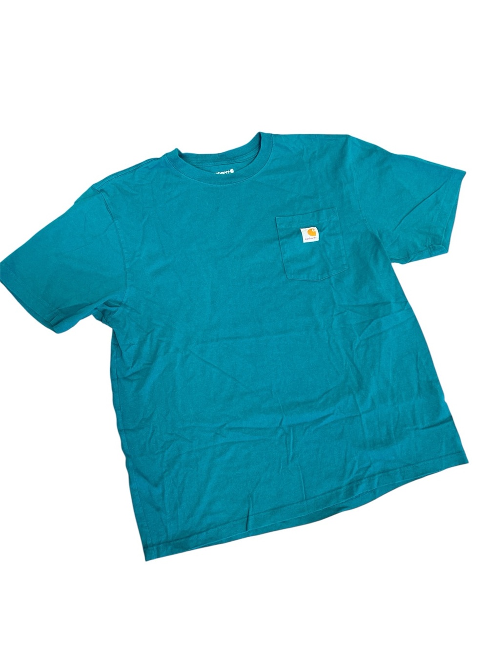 Carhartt Short Sleeve Pocket Tee in Teal Blue Mens Size L Loose Fit VGUC